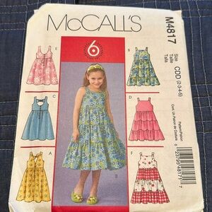 McCall sewing pattern M48174 little girls sundress